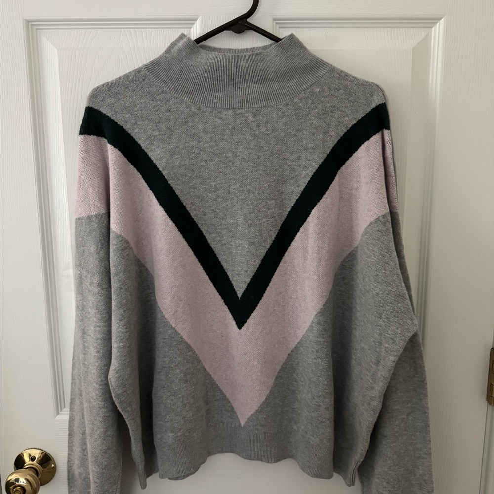 Gray and Pink Old Navy Women's Sweater
